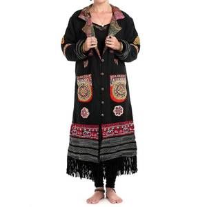 NEW STANDAWT rare merino wool coat in black/red